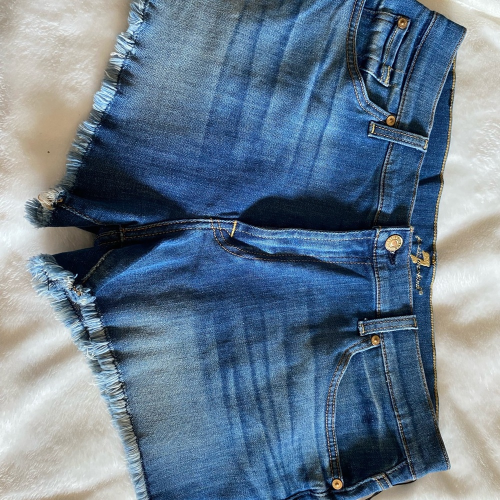 7 For All Mankind Indigo Jean Shorts